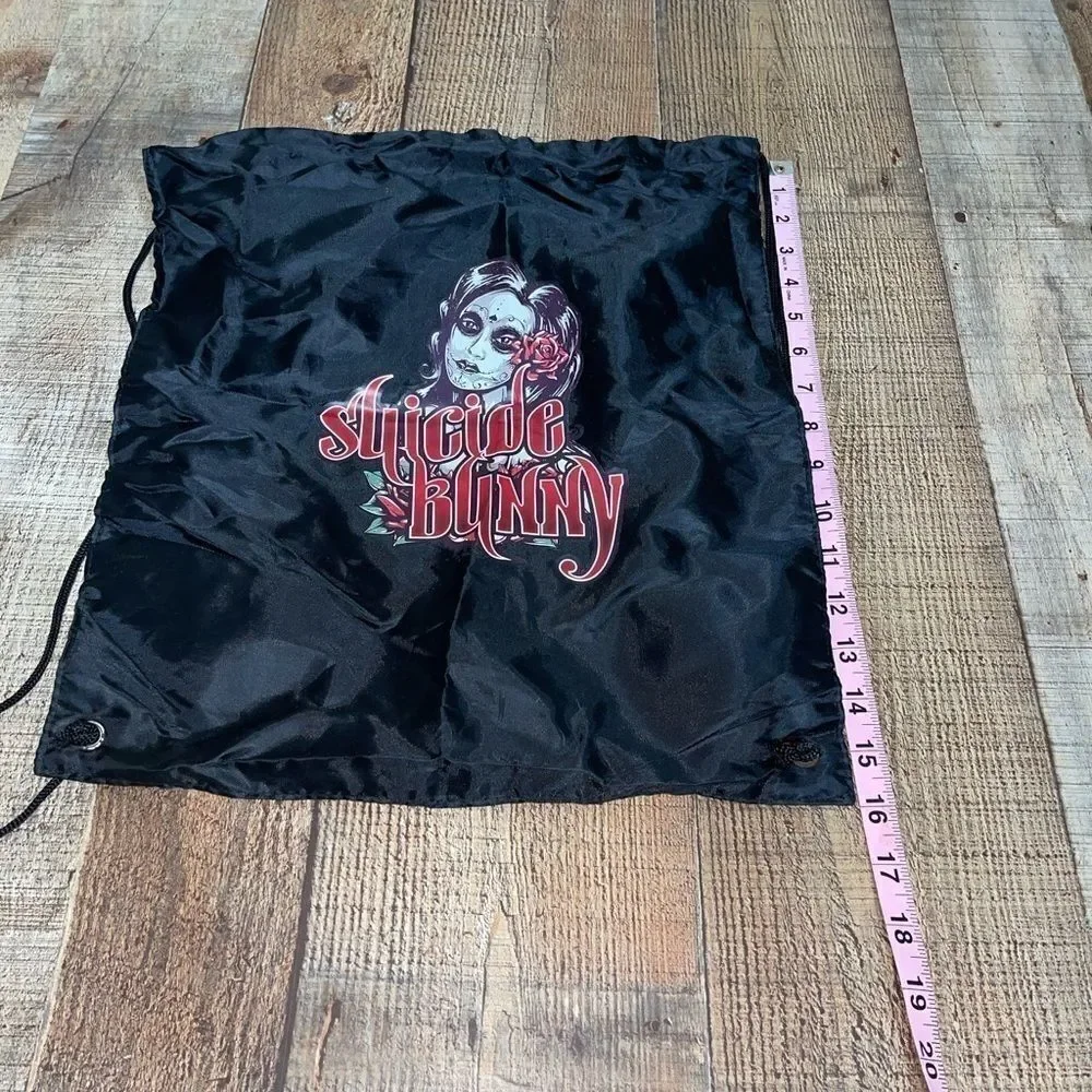 Suicide bunny drawstring backpack
